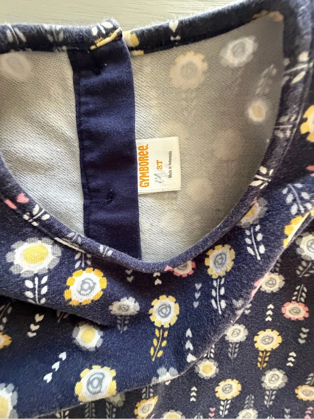 Girls 3T Dresses- Gymboree Navy & Pink Floral Print, Old Navy Denim Jumper